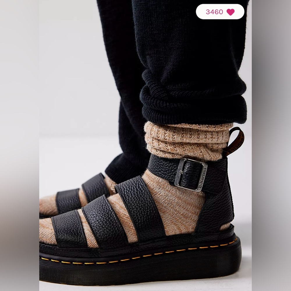 NEW Dr. Martens Clarissa II Quad Flatform In Black - Picture 4 of 12